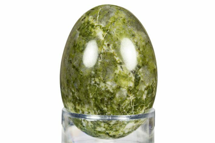 Polished Snowflake Epidote Egg - South Africa #309108